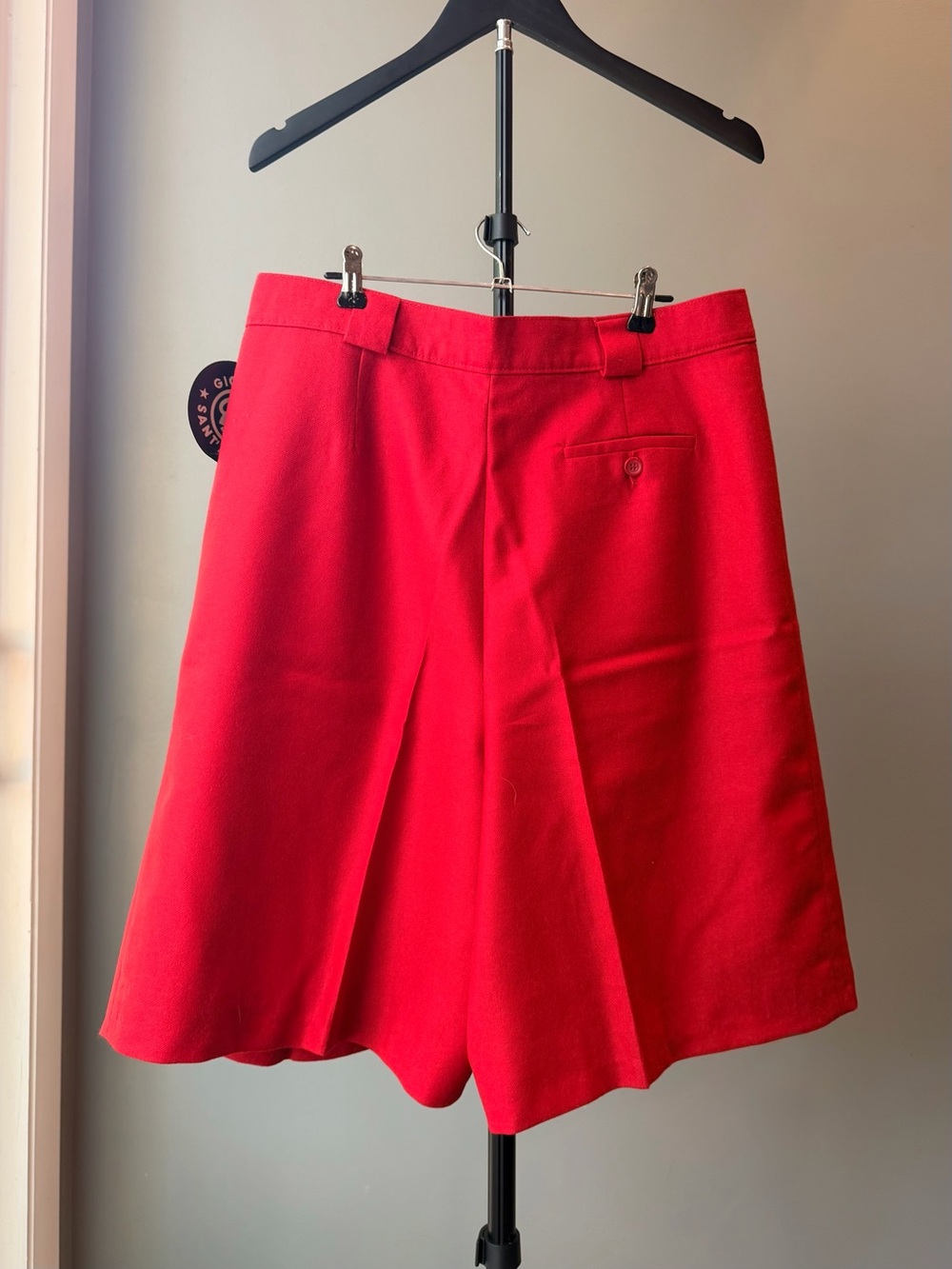 Vintage Giorgio Sant'Angelo Pleated Bermuda Shorts Wool NWT Retro Academia 70s - Picture 5 of 10